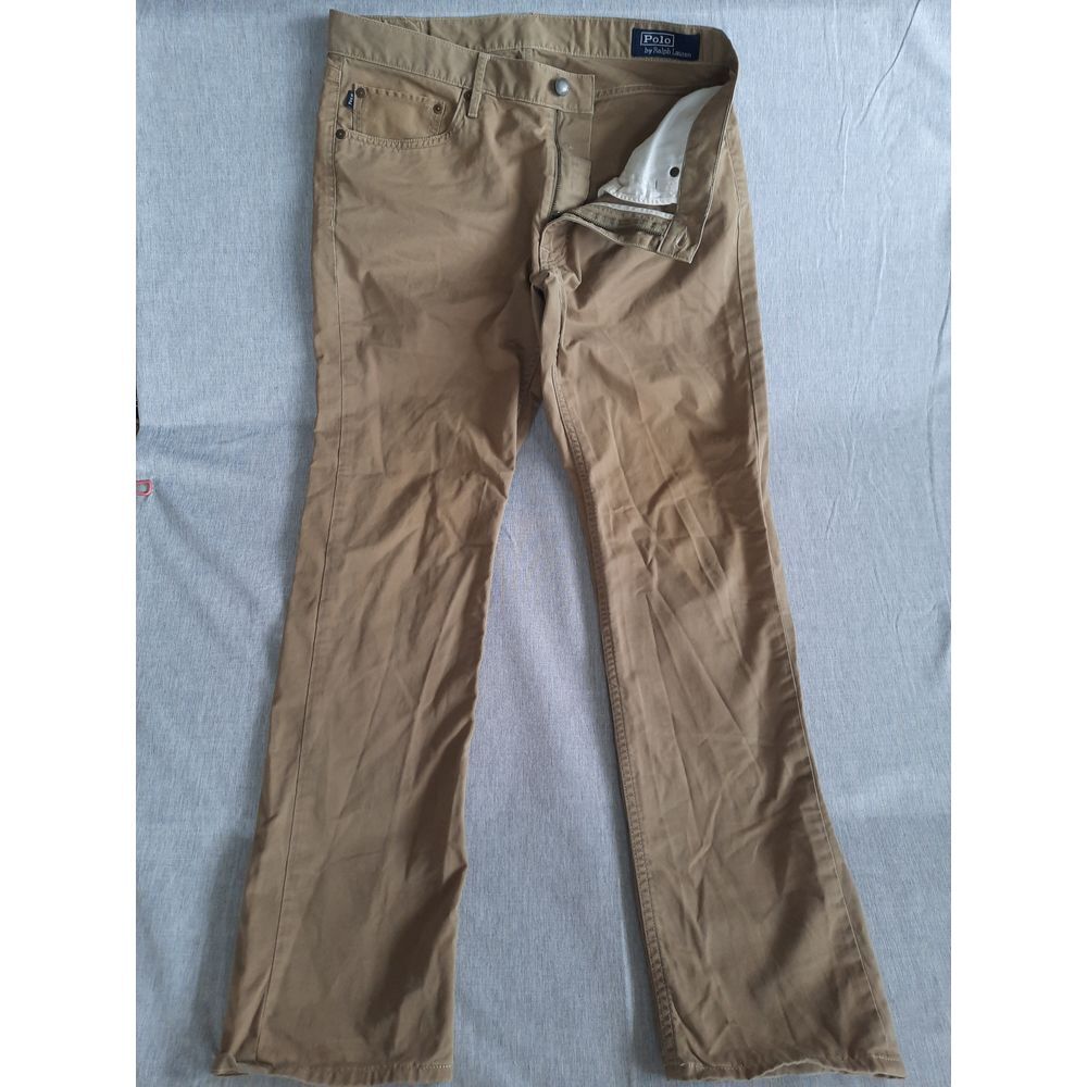 Polo by Ralph Lauren Men 32X30 Slim Fit Mid-Rise Flat Front Stretch Chino Pants